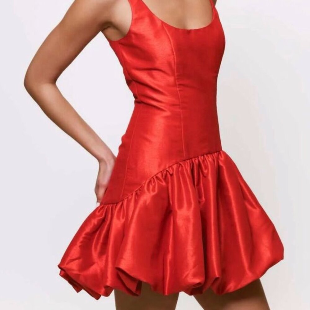 Hutch Lowry Poppy Red Bubble Dress, Size 2